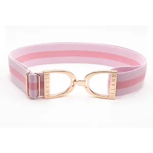 Hutson x Ellany Ellany Madelyn - 1.5” Rose Gold Stirrup Elastic Belt