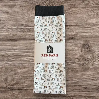Red Barn Socks Red Barn Socks - Hay There Bestie - Adult