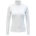 70 Degrees 70 Degrees - Mesh + Embroidered Floral Lace Sport Mock - White