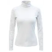 70 Degrees 70 Degrees - Mesh + Embroidered Floral Lace Sport Mock - White