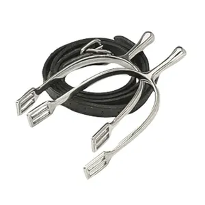 Weatherbeeta Korsteel - Long Neck Dressage Spur with Straps - 1.5"