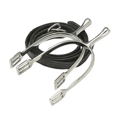 Weatherbeeta Korsteel - Long Neck Dressage Spur with Straps - 1.5"