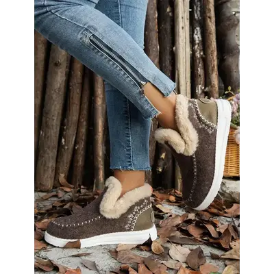 HannaBanna Plush Lined Anklet Boots