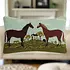 Peking Handicraft Peking Handicraft - Hook Pillow -  Black & Brown Horses by Warren Kimble - 12x20"