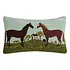 Peking Handicraft Peking Handicraft - Hook Pillow -  Black & Brown Horses by Warren Kimble - 12x20"
