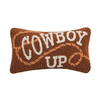 Peking Handicraft Peking Handicraft - Hook Pillow - Cowboy Up