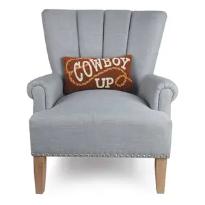 Peking Handicraft Peking Handicraft - Hook Pillow - Cowboy Up