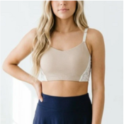 70 Degrees 70° - Lace Sport Bra - Blush/White