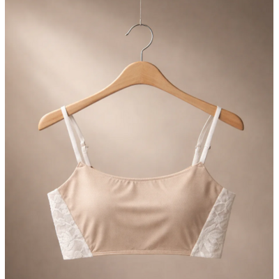 70 Degrees 70° - Lace Sport Bra - Blush/White