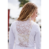 70 Degrees 70° - Embroidered Lace Bib Show Shirt - White