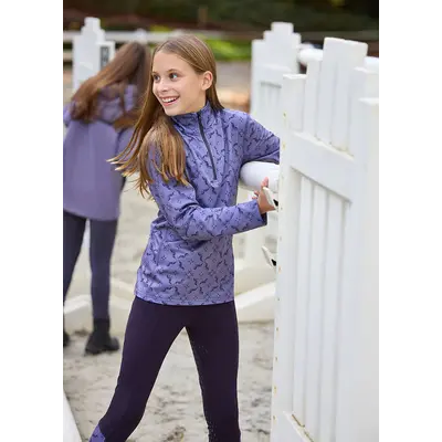 Kerrits Kerrits - Kids First Level Quarter Zip Fleece Tech Top- Print -