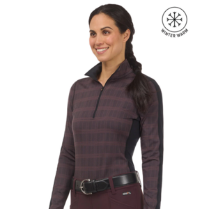 Kerrits Kerrits - Stretch Plaid Quarter Zip Top -