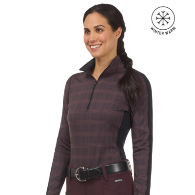 Kerrits Kerrits - Stretch Plaid Quarter Zip Top -