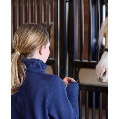 Kerrits Kerrits - Kids Etched Equine Half Zip Sweatshirt - Galaxy Blue