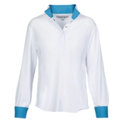 Ovation Ovation - Kids EllieDX Long Sleeve Show Shirt - Blue Horseshoe
