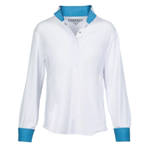 Ovation Ovation - Kids EllieDX Long Sleeve Show Shirt - Blue Horseshoe