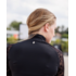 70 Degrees 70° - Mesh + Embroidered Floral Lace Sport Mock - Black