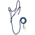 Weaver - 5/16" Rope Halter w/ Attached Lead - Turquoise & Red