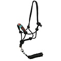 Shiloh Shiloh - Showman Beaded Noseband Rope Halter w/ 7' lead - Teal & Red