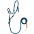 Weaver - 5/16" Rope Halter w/ Attached Lead - Blue & Black