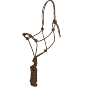 Shiloh Shiloh - Four Knot Training Rope Halter w/ 10' Removeable Lead (One Size) - Brown