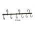 Equi-Essentials - Enamel Metal Portable Tack Rack 6 Hook - Black