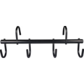 Equi-Essentials - Enamel Metal Portable Tack Rack 4 Hook - Black