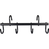Equi-Essentials - Enamel Metal Portable Tack Rack 4 Hook - Black
