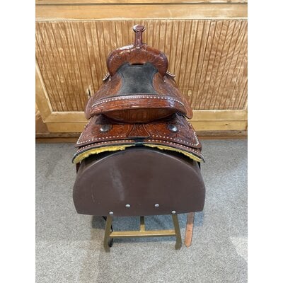 Used Western Trail Show Saddle - 17" Extra Wide