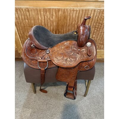 Used Western Trail Show Saddle - 17" Extra Wide
