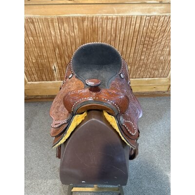 Used Western Trail Show Saddle - 17" Extra Wide