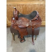Used Western Trail Show Saddle - 17" Extra Wide