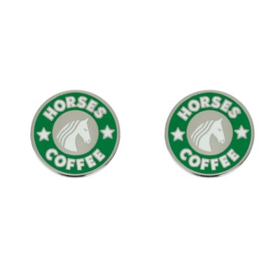 Dapplebay Dapplebay - Horse Show Number Pins  - Horses & Coffee