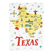 Peking Handicraft Peking Handicraft - Texas Printed Kitchen Towel - Angela Staehling