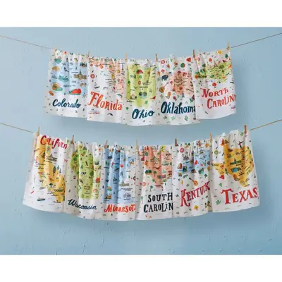 Peking Handicraft Peking Handicraft - Texas Printed Kitchen Towel - Angela Staehling