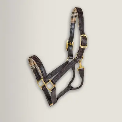 5/A Baker 5/A Baker - Signature Leather Halter - Havana w/ White Fancy Stitching - Horse