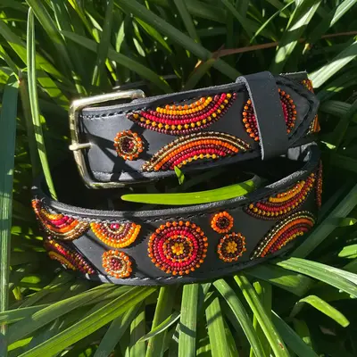 The Kenyan Collection TKC - Bezana Belt - Orange - Brass Buckle