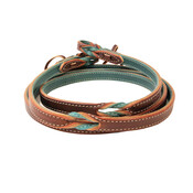 Professional's Choice - Roping Rein with Twist - Emerald/Burgundy