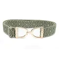 Hutson x Ellany Ellany - Sage Omata - 1.5" Gold Stirrup Elastic Belt