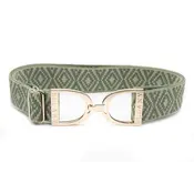 Hutson x Ellany Ellany - Sage Omata - 1.5" Gold Stirrup Elastic Belt