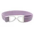 Hutson x Ellany Ellany - Wisteria - 1.5" Silver Stirrup Elastic Belt