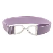 Hutson x Ellany Ellany - Wisteria - 1.5" Silver Stirrup Elastic Belt