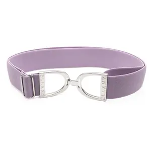 Hutson x Ellany Ellany - Wisteria - 1.5" Silver Stirrup Elastic Belt