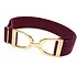 Hutson x Ellany Ellany - Fig Herringbone - 1.5" Gold Stirrup Elastic Belt