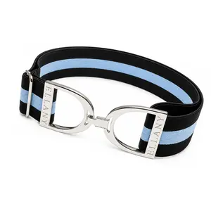 Hutson x Ellany Ellany - Kenzie - 1.5" Silver Stirrup Elastic Belt