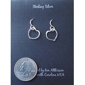 Ken's Handcrafted Jewelry KHJ - Sterling Silver Handmade Earrings Small Heart