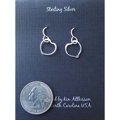 Ken's Handcrafted Jewelry KHJ - Sterling Silver Handmade Earrings Small Heart