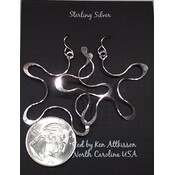 Ken's Handcrafted Jewelry KHJ - Sterling Silver Handmade Earrings - Flower