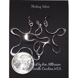 Ken's Handcrafted Jewelry KHJ - Sterling Silver Handmade Earrings - Flower