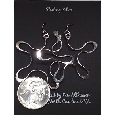 Ken's Handcrafted Jewelry KHJ - Sterling Silver Handmade Earrings - Flower